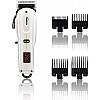 Kubra KB-309 Professional Cordless Rechargeable LED Display Hair Clipper Heavy Duty for Hair and Beard Cut (White)