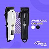 Kubra KB-309 Professional Cordless Rechargeable LED Display Hair Clipper Heavy Duty for Hair and Beard Cut (White)