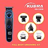 Kubra KB-5300 5 IN 1 Multifunctional Grooming Kit For Body Grooming, Beard & Moustache, Nose, Ear  Eyebrow, LED Display, 19 Length Setting (Blue)