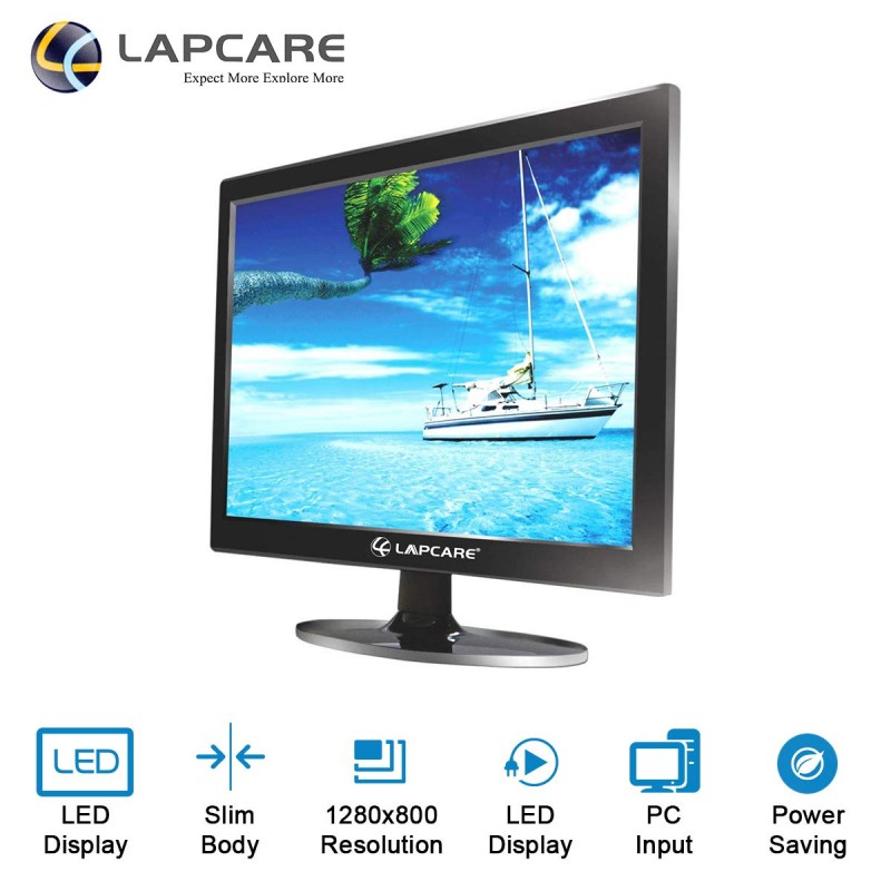 Lapcare LED Monitor  - 15.4"  39.1CM - VGA  & HDMI