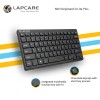 LAPCARE D-Lite Plus Wireless Keyboard with 2.4 Ghz & 10 M Bt Range &78 Keys, 8 Million Key Life, Minimalist Design,Compatible Window98, Me, 2000, Xp, Windows Vista/7/8/10,Linux (D-Lite + Blk), Black