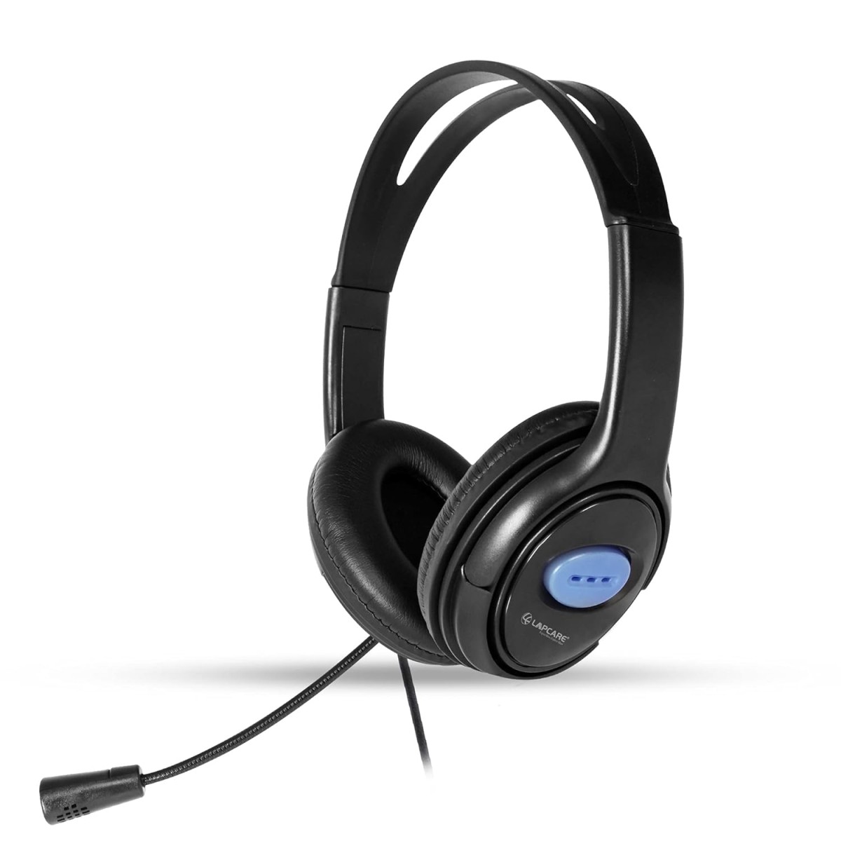 LAPCARE LWS004 Black Adjustable Headset Ideal for Gaming and Voice Recording Compatible with Computer/Mobile Phones/Xbox/PS4