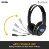 LAPCARE LWS004 Black Adjustable Headset Ideal for Gaming and Voice Recording Compatible with Computer/Mobile Phones/Xbox/PS4
