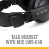LAPCARE LWS004 Black Adjustable Headset Ideal for Gaming and Voice Recording Compatible with Computer/Mobile Phones/Xbox/PS4