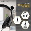 LAPCARE LWS004 Black Adjustable Headset Ideal for Gaming and Voice Recording Compatible with Computer/Mobile Phones/Xbox/PS4