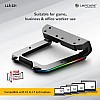 Lapcare Legend Aluminium Alloy Tabletop RGB Laptop Stand, Space Grey