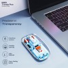 LAPCARE Trendy Plus Transparent Wireless and Bluetooth Rechargeable Mouse, USB Receiver,Desktop Lock Key