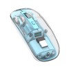 LAPCARE Trendy Rechargeable Transparent Wireless Mouse, Dual Mode (2.4GHz + Bluetooth V3.0 & V5.2), Type-C Port, Adjustable DPI Upto 2400