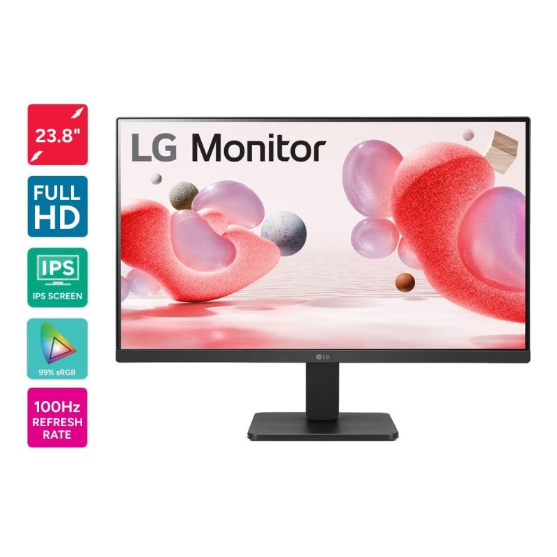 LG 24MR400-B, 24 inch IPS Full HD Monitor with AMD FreeSync, 1ms MPRT, sRGB 99%, 100Hz Refresh Rate, Virtual Borderless, Flicker Safe, Reader Mode, OnScreen Control, HDMI, VGA(Black) LG 24MR400-B, 24 inch IPS Full HD Monitor with AMD FreeSync, 1ms MPRT, sRGB 99%, 100Hz Refresh Rate, Virtual Borderless, Flicker Safe, Reader Mode, OnScreen Control, HDMI, VGA(Black)