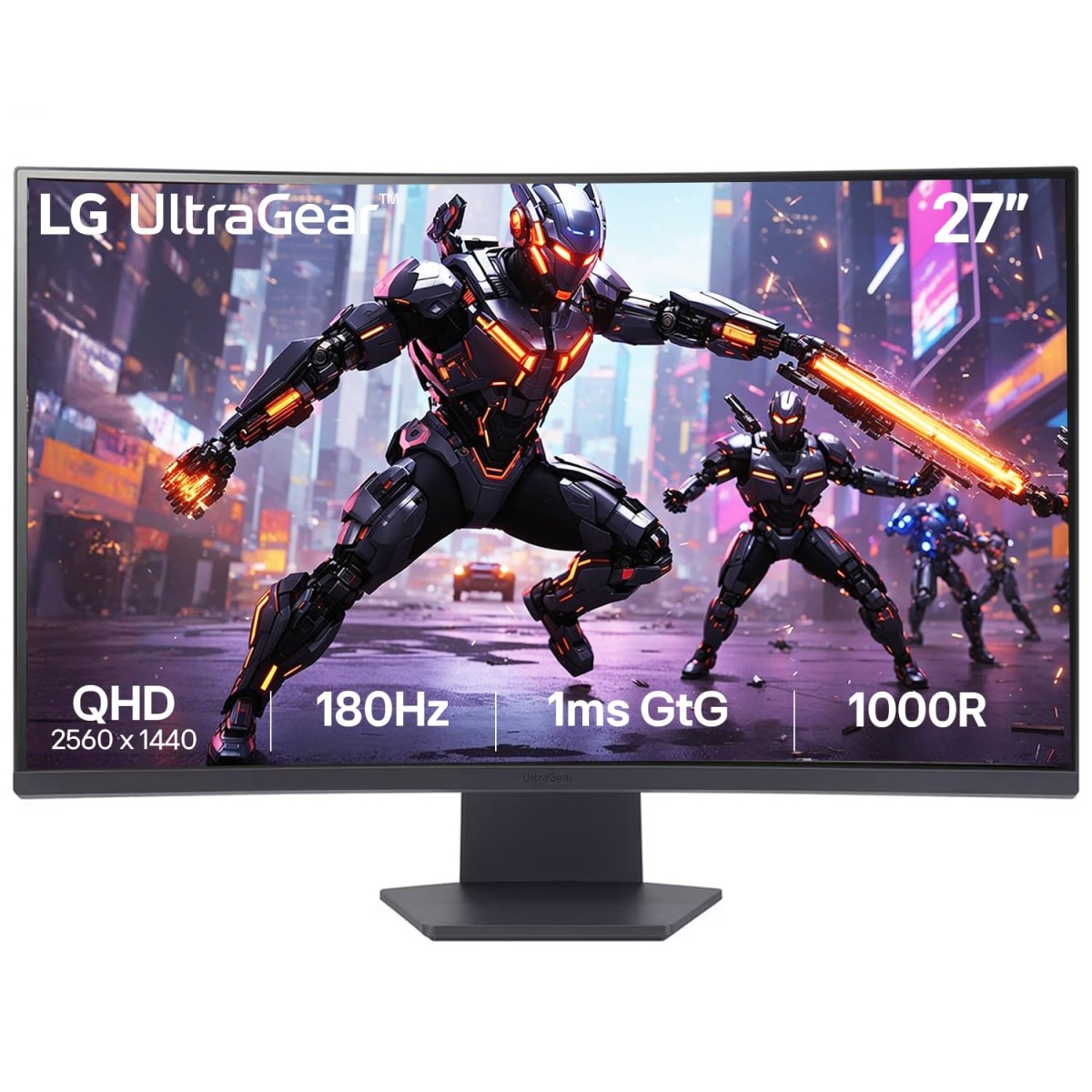 LG 27GS60QC-B Ultragear Curved Gaming Monitor, 27-Inch QHD (2560x1440), 180Hz 1ms 1000R AMD FreeSync HDR10, HDMI x 2 DisplayPort Borderless Design, Black Stabilizer DAS Crosshair FPS Counter - Black LG 27GS60QC-B Ultragear Curved Gaming Monitor, 27-Inch QHD (2560x1440), 180Hz 1ms 1000R AMD FreeSync HDR10, HDMI x 2 DisplayPort Borderless Design, Black Stabilizer DAS Crosshair FPS Counter - Black