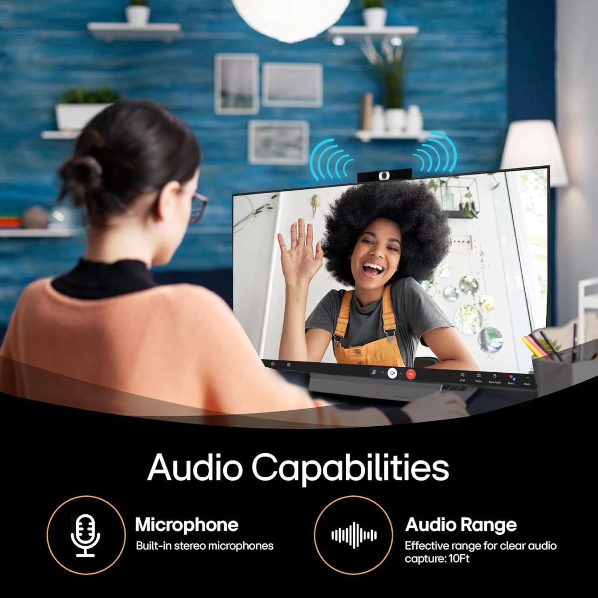 LG Full HD 1080P Smart Webcam at 30 fps, Superior Privacy, Built-in Microphone, Picture in Picture, Remote Meeting, USB Streaming, Compatible with PC, Laptops and Smart TV (VC23GA, Black) LG Full HD 1080P Smart Webcam at 30 fps, Superior Privacy, Built-in Microphone, Picture in Picture, Remote Meeting, USB Streaming, Compatible with PC, Laptops and Smart TV (VC23GA, Black)