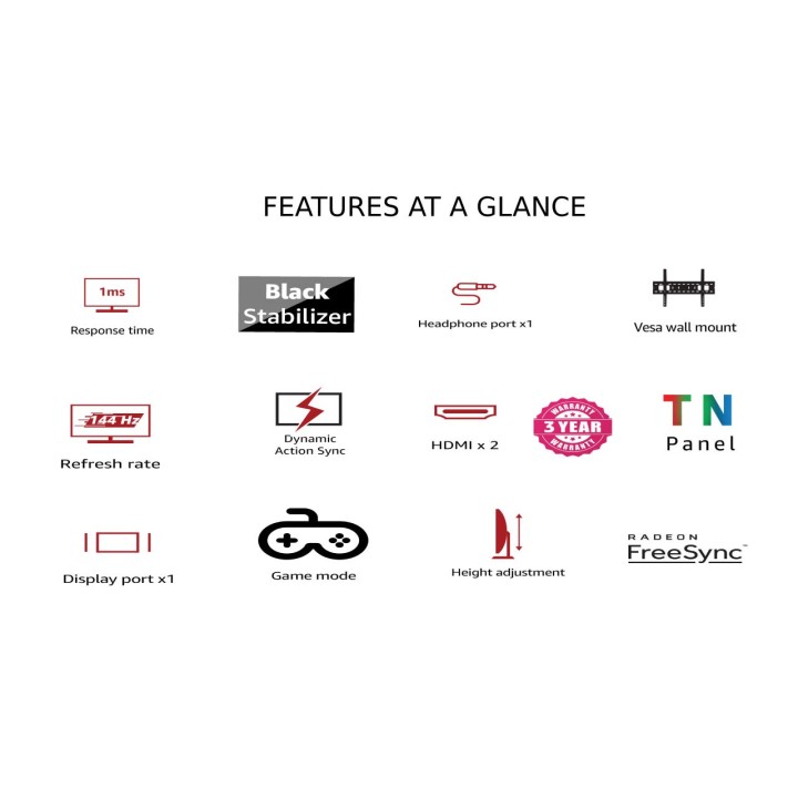 LG Ultragear 80 cm (32 inches) QHD (2K) Gaming Monitor with 144Hz,1ms, Radeon Freesync, Display Port LG Ultragear 80 cm (32 inches) QHD (2K) Gaming Monitor with 144Hz,1ms, Radeon Freesync, Display Port