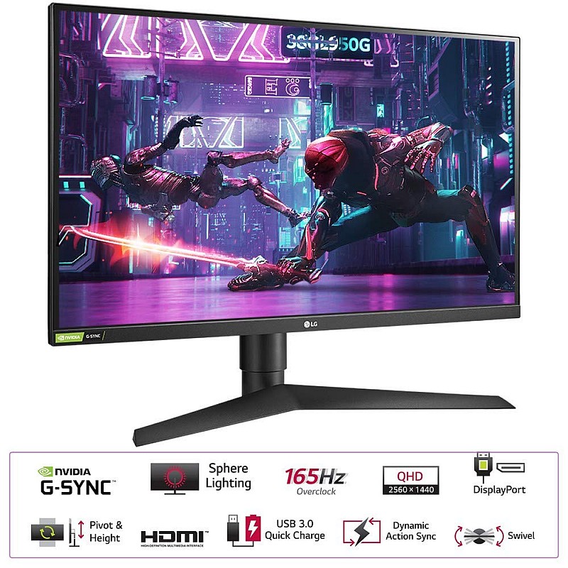 LG Ultragear 80 cm (32 inches) QHD (2K) Gaming Monitor with 144Hz,1ms, Radeon Freesync, Display Port 