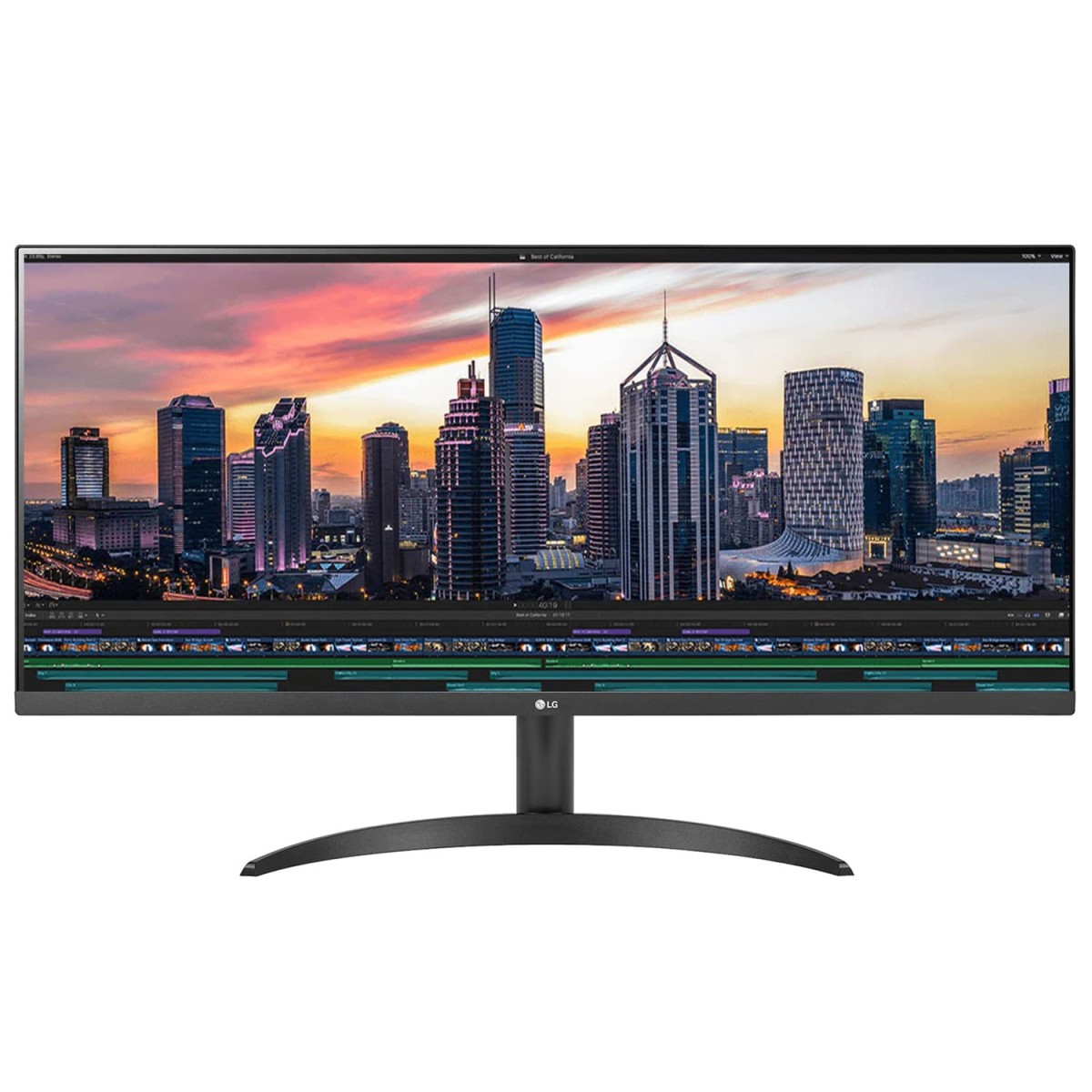 LG Ultrawide 34Wl500 34 Inch LCD Wfhd 2560 X 1080 Pixels HDR 10 Multitasking and Gaming Monitor (Black)