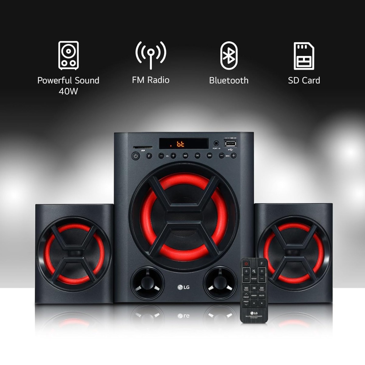 LG XBOOM LK72B, Bass Blast+, USB, FM Radio, Bluetooth, AUX in, SD Card (Black) LG XBOOM LK72B, Bass Blast+, USB, FM Radio, Bluetooth, AUX in, SD Card (Black)