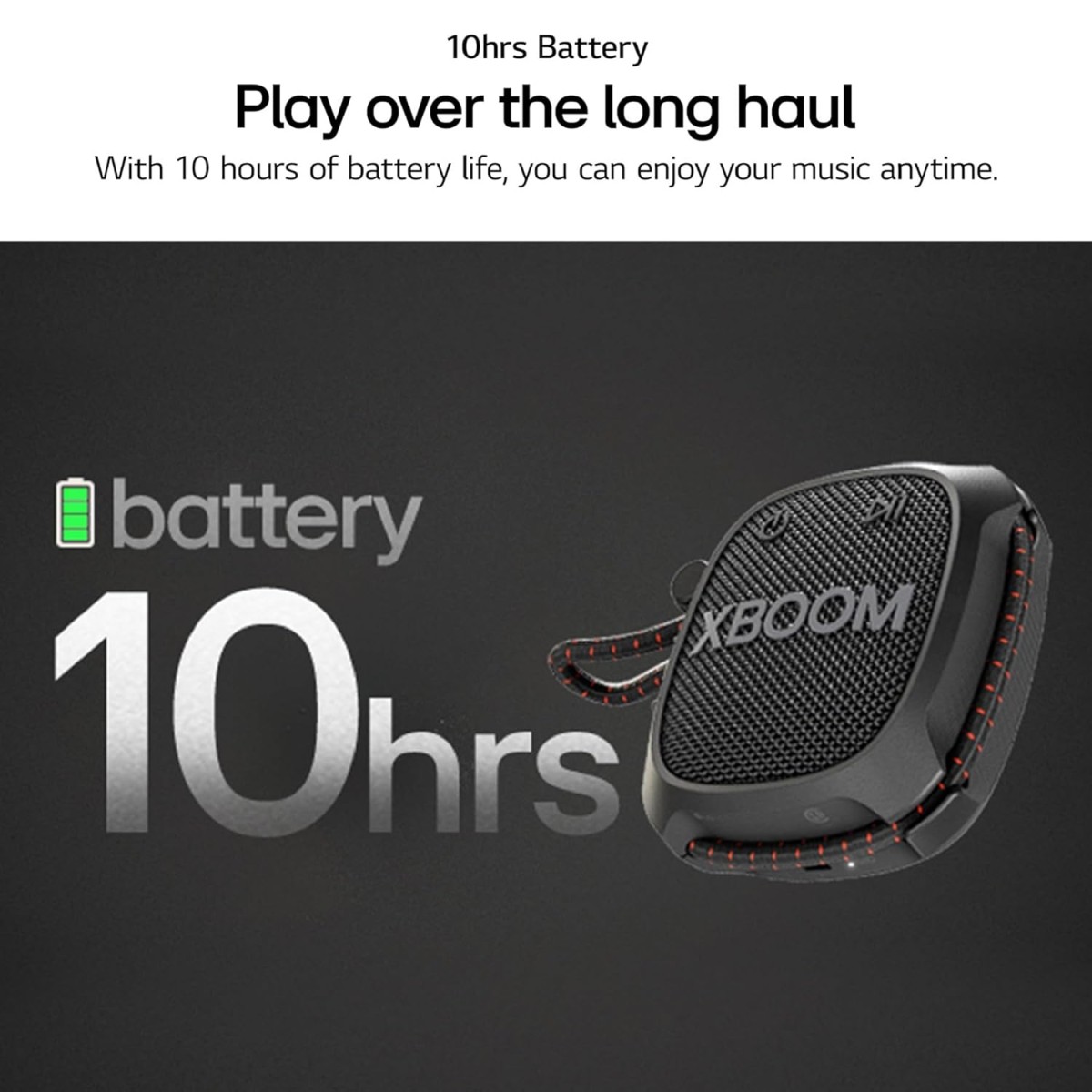 LG XG2T XBOOM Go Wireless Speaker with Powerful Sound and up to 10 HRS of Battery, Adjustable String, IP67 with Miltary Standard Durable LG XG2T XBOOM Go Wireless Speaker with Powerful Sound and up to 10 HRS of Battery, Adjustable String, IP67 with Miltary Standard Durable