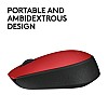 Logitech M171 Wireless Mouse (Red)