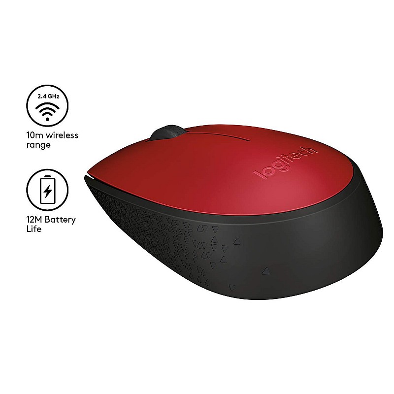 Logitech M171 Wireless Mouse (Red)