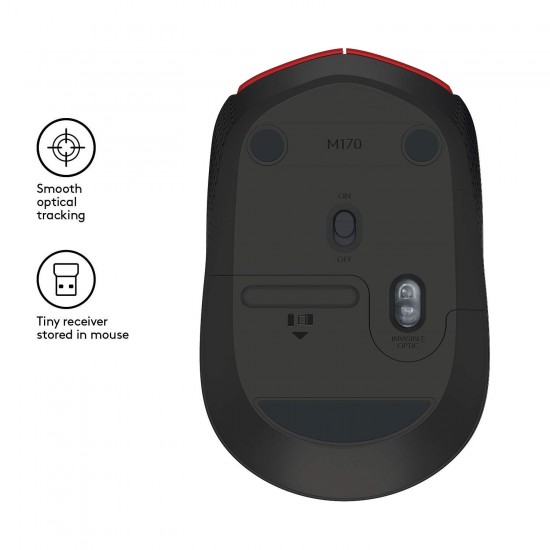 Logitech M171 Wireless Mouse (Red)