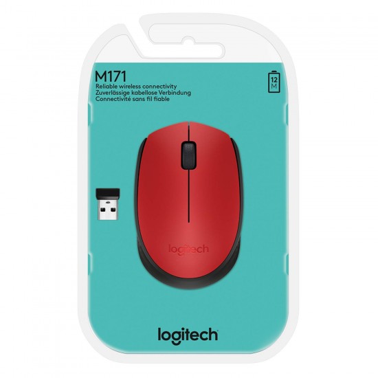 Logitech M171 Wireless Mouse (Red)