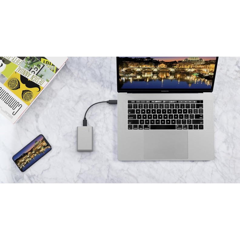 LaCie Mobile Drive 5TB External Hard Drive HDD Moon Silver USB-C USB 3.0, for Mac and PC Desktop, 1 Month Adobe CC (STHG5000400) LaCie Mobile Drive 5TB External Hard Drive HDD Moon Silver USB-C USB 3.0, for Mac and PC Desktop, 1 Month Adobe CC (STHG5000400)
