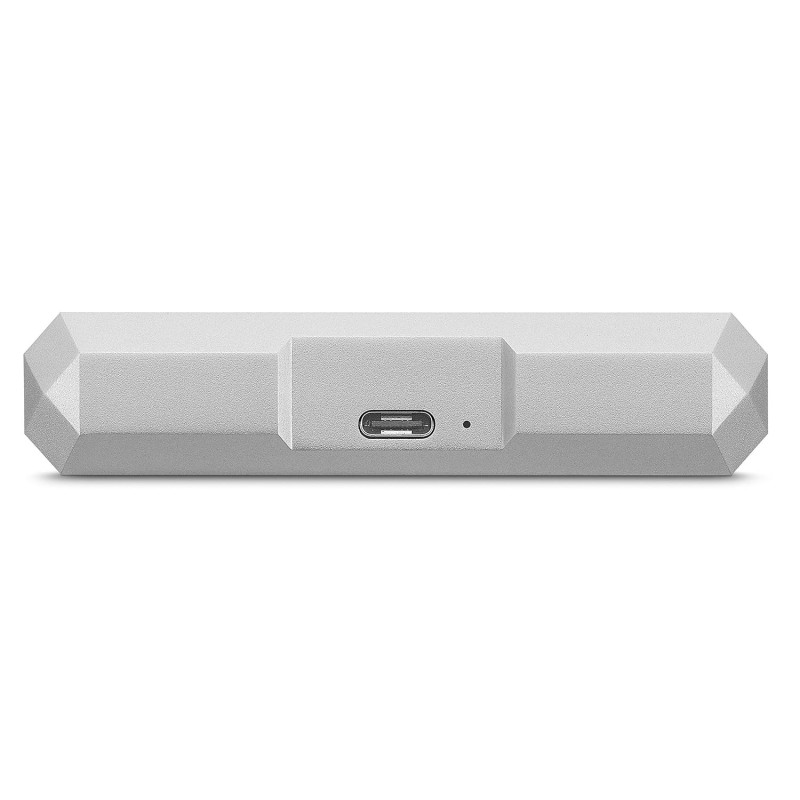 LaCie Mobile Drive 5TB External Hard Drive HDD Moon Silver USB-C USB 3.0, for Mac and PC Desktop, 1 Month Adobe CC (STHG5000400)