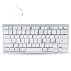 Lapcare D-Lite Plus Wired Mini Keyboard with Chocolate 87 Keys (Silver)