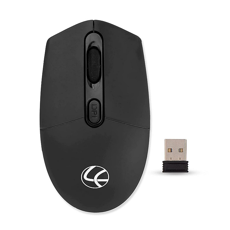 Lapcare Jolly LMW-111 Wireless Rechargeable Mouse with 4 Durable Keys and DPI Upto 1600 (Dark Grey) (LKWILD6925)-