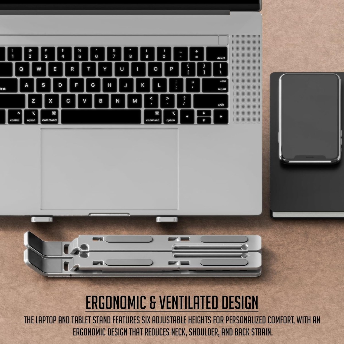 Lapster Ergonomic Portable Aluminium Laptop Stand