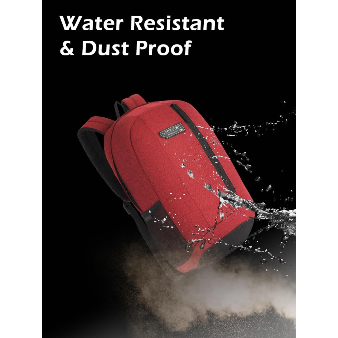 Lavie Sport Ledge Casual Backpack | Premium Backpack For Men & Women's,22 L,Red