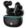 Leaf Buds X121 True Wireless Earbuds AI Sound App, 30H Playtime, Quad Mic with ENC, 50ms Low Latency, Fast Charging(10min=200min), 10mm Driver, IPX4, Bluetooth v5.4 TWS (Carbon Black)