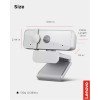Lenovo 300 FHD Webcam with Full Stereo Dual Built-in mics | FHD 1080P 2.1 Megapixel CMOS Camera |Ultra-Wide 95° Lens, 4X Digital Zoom | 360 Rotation | Flexible Mount | Cloud Grey Lenovo 300 FHD Webcam with Full Stereo Dual Built-in mics | FHD 1080P 2.1 Megapixel CMOS Camera |Ultra-Wide 95° Lens, 4X Digital Zoom | 360 Rotation | Flexible Mount | Cloud Grey