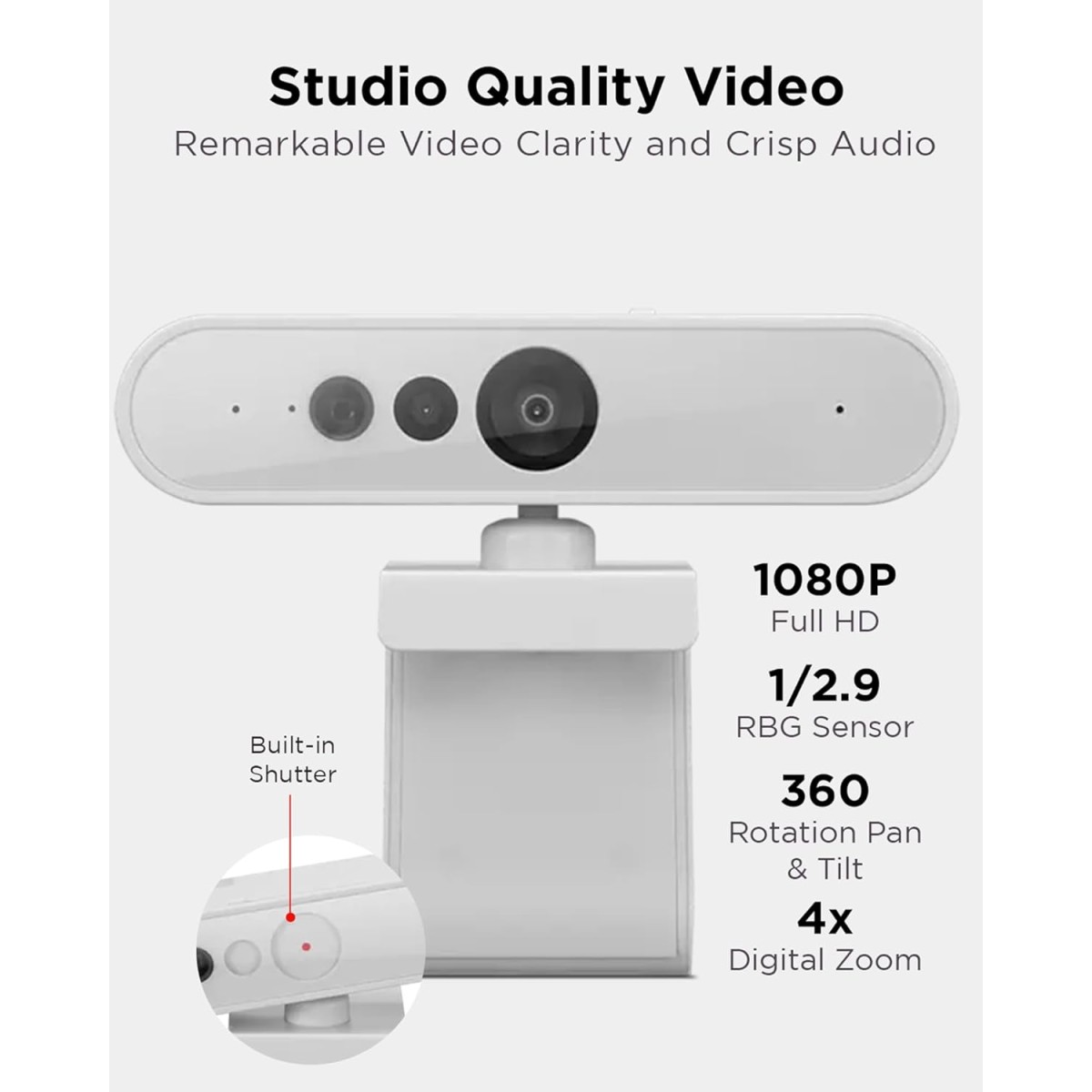 Lenovo 510 FHD Webcam with Full Stereo Dual Built-in mics | Facial Recognition Technology | Built-in Windows Hello | RGB Clarity |Ultra-Wide 95° Lens, 4X Digital Zoom | 360° Rotation | Flexible Mount Lenovo 510 FHD Webcam with Full Stereo Dual Built-in mics | Facial Recognition Technology | Built-in Windows Hello | RGB Clarity |Ultra-Wide 95° Lens, 4X Digital Zoom | 360° Rotation | Flexible Mount
