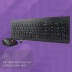 Lenovo 510 Wireless Keyboard and Mouse Set, 2.4 GHz Nano USB Receiver, Full Size, Island Key Design, Left or Right Hand, 1200 DPI Optical Mouse