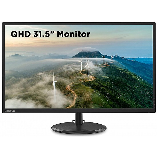 Lenovo - D32Q-20 D-Series 31.5 Inch (80Cm) 2K Qhd2560 X 1440 Pixels, Ips Monitor | 1.07 Billion Colors, 75Hz, 4Ms, Amd Freesync, Hdmi, Dp, Tilt, Vesa Wall Mount, Tuv Certified Eye Comfort, Raven Black