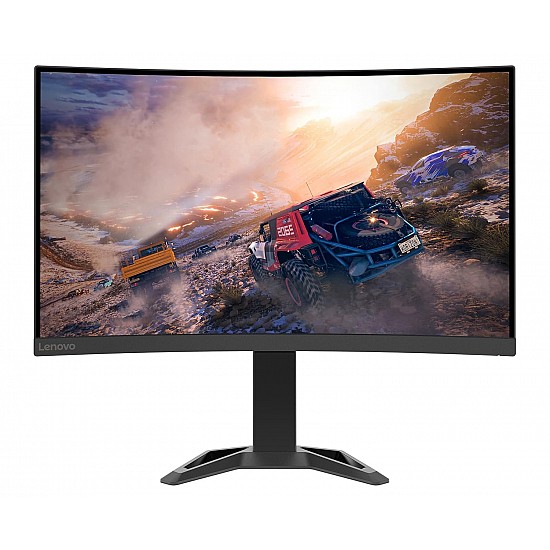 Lenovo Gaming G-Series Curved 27in(68.58cm) 1920x1080 FHD VA Monitor |165Hz|1ms, AMD FreeSyncPremium|90%DCI-P3, 2x3W Speakers, HDMI|DP, Height Adjust TiltStand,TUV EyesafeCertified,Raven Black-G27c-30