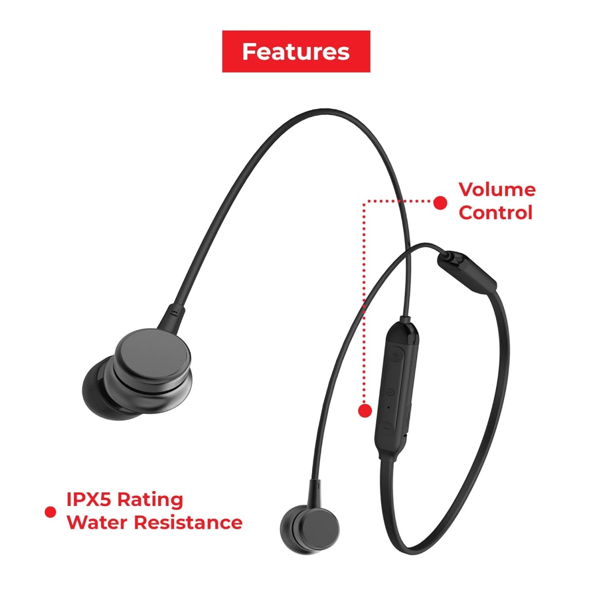 Lenovo HE15 Wireless in-Ear Bluetooth Neckband with Mic, 12 Hours Playtime, HD Call with Intelligent Noise Reduction, IPX5 Waterproof & Sweat Proof, Bluetooth 5.0 with HSP/HFP/AVRCP/A2DP Lenovo HE15 Wireless in-Ear Bluetooth Neckband with Mic, 12 Hours Playtime, HD Call with Intelligent Noise Reduction, IPX5 Waterproof & Sweat Proof, Bluetooth 5.0 with HSP/HFP/AVRCP/A2DP