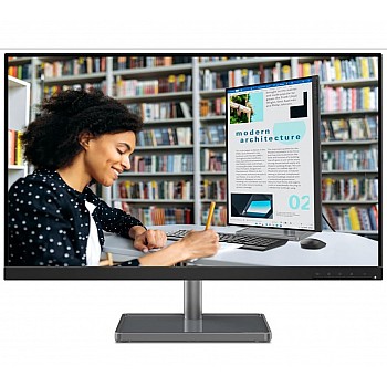 Lenovo L-Series 27 inch (68.58cm) FHD IPS Monitor |16.7m Colors, 75Hz, AMD FreeSync, USB-C Port, 3Wx2 Speakers, HDMI, VGA, Tilt Swivel Pivot Height Adjust Stand for Home & Office, L27m-30 