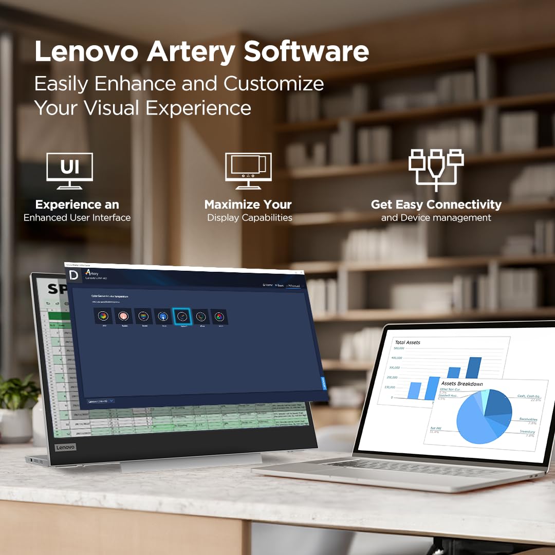 Lenovo L15 Mobile Monitor 15 inch (38cm) | FHD IPS Ultraslim and Light Monitor| 60Hz, 6ms, Height Adjust Stand, PD-45W, 3 Year Warranty, 860Grams, Grey: for Home & Office use, Grey, L15 Lenovo L15 Mobile Monitor 15 inch (38cm) | FHD IPS Ultraslim and Light Monitor| 60Hz, 6ms, Height Adjust Stand, PD-45W, 3 Year Warranty, 860Grams, Grey: for Home & Office use, Grey, L15