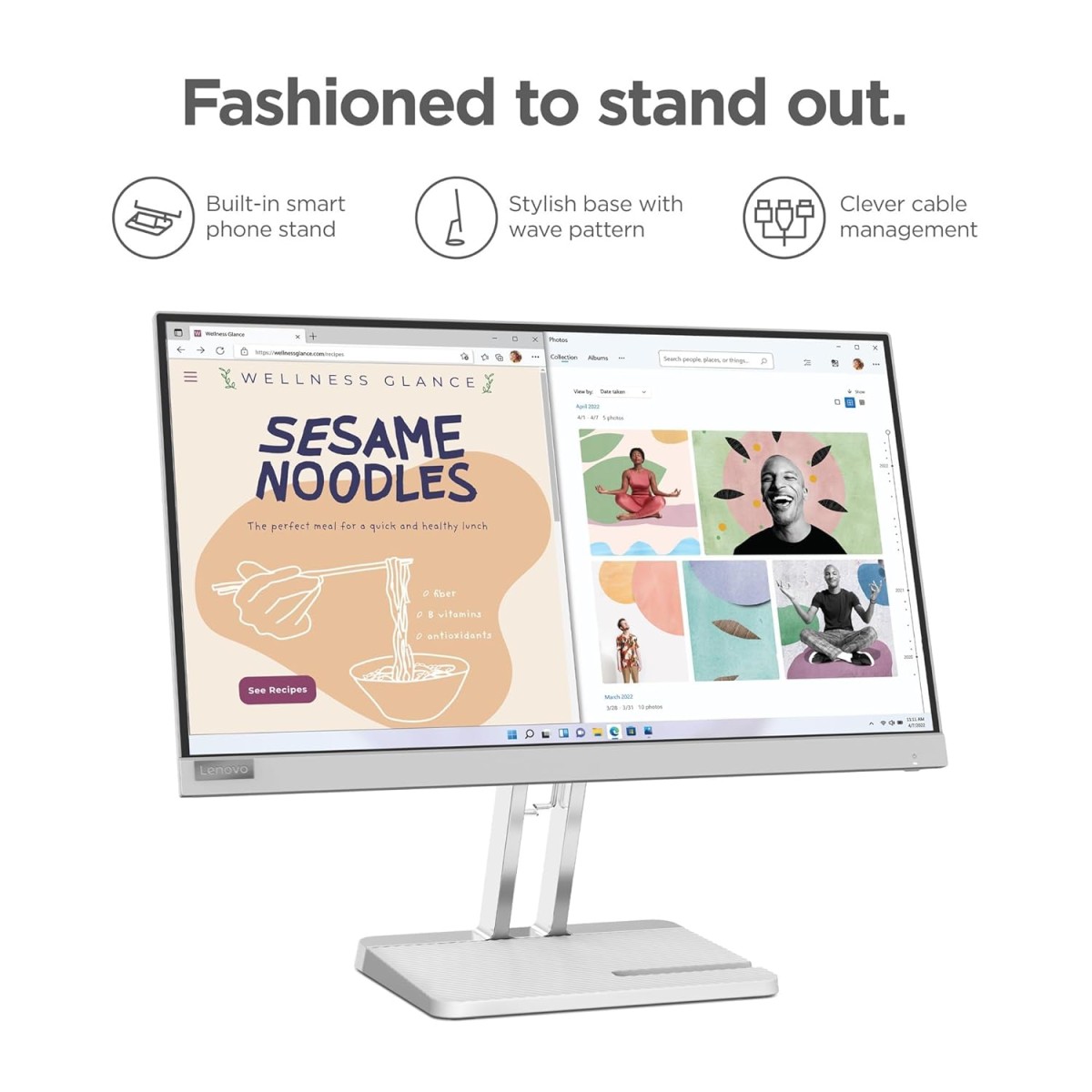 Lenovo L22e-40, 21.4 Inch (54.48 cm), FHD 1920x1080, 75Hz, Grey, 4ms, 16.7Mn Colors, AMD FreeSync, TUV Eye Comfort, Low Blue Light, Smart Display Customization Artery, HDMI Monitor Lenovo L22e-40, 21.4 Inch (54.48 cm), FHD 1920x1080, 75Hz, Grey, 4ms, 16.7Mn Colors, AMD FreeSync, TUV Eye Comfort, Low Blue Light, Smart Display Customization Artery, HDMI Monitor