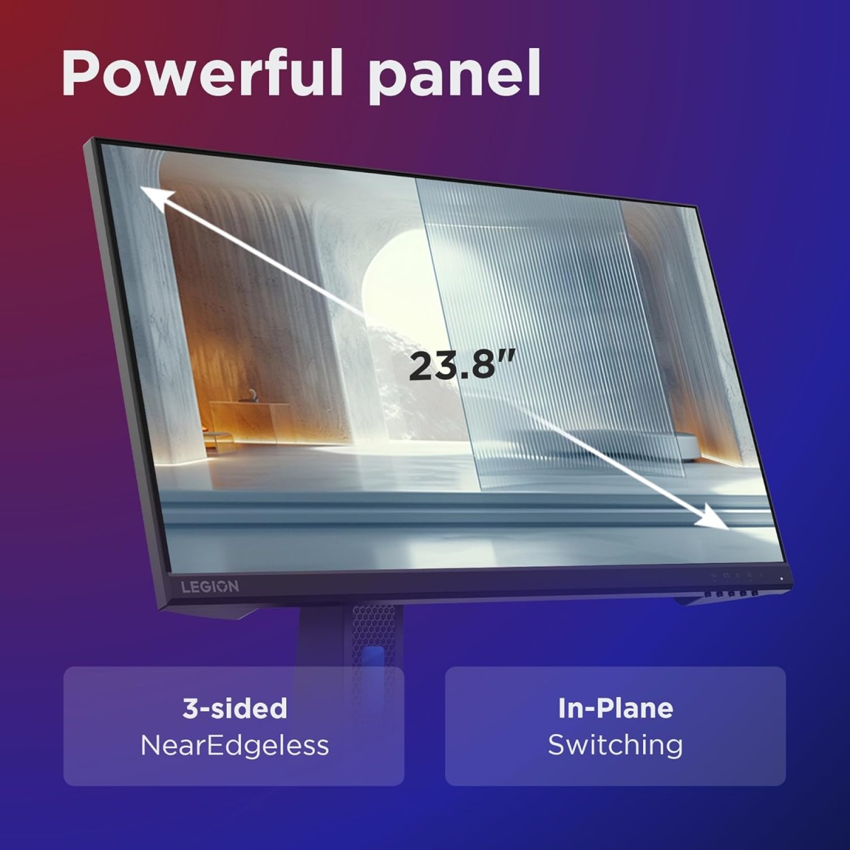 Lenovo Legion R24e | 24" (60.9cm) FHD 180Hz Gaming Monitor | 0.5ms, AMD FreeSync, 99% sRGB, 1xHDMI 2.1 TMDS, 1xDP 1.4| Tilt, Swivel, Pivot, Height Adjust | Black | 67CCGAC4IN Lenovo Legion R24e | 24" (60.9cm) FHD 180Hz Gaming Monitor | 0.5ms, AMD FreeSync, 99% sRGB, 1xHDMI 2.1 TMDS, 1xDP 1.4| Tilt, Swivel, Pivot, Height Adjust | Black | 67CCGAC4IN