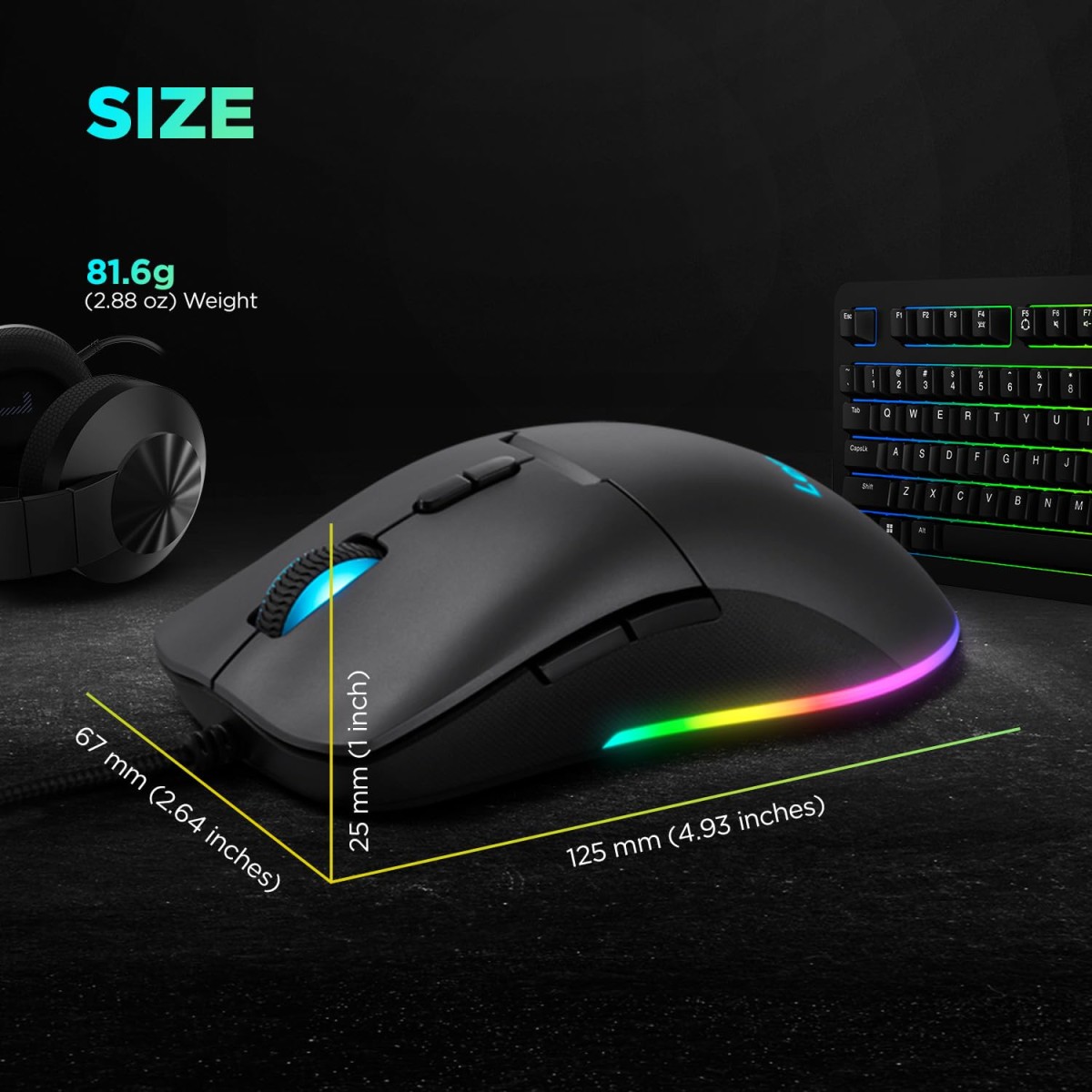 Lenovo M210 RGB Gaming Wired USB Mouse, Ambidextrous, 7-Buttons, 8000 DPI with 4 Levels DPI Switch, 3-Zone RGB Backlight, 3Year Warranty, (GY51M74265) Lenovo M210 RGB Gaming Wired USB Mouse, Ambidextrous, 7-Buttons, 8000 DPI with 4 Levels DPI Switch, 3-Zone RGB Backlight, 3Year Warranty, (GY51M74265)