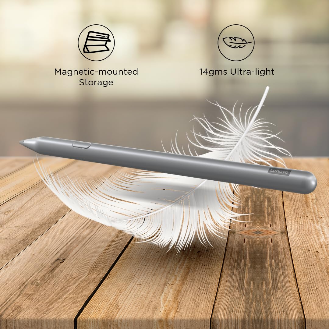 Lenovo Original Pen Plus for Tablet, Slim Design - Weighing Only 14 Grams,4096 Pressure Levels,80 Mah Battery,Remote Control Feature,Magnetic Body