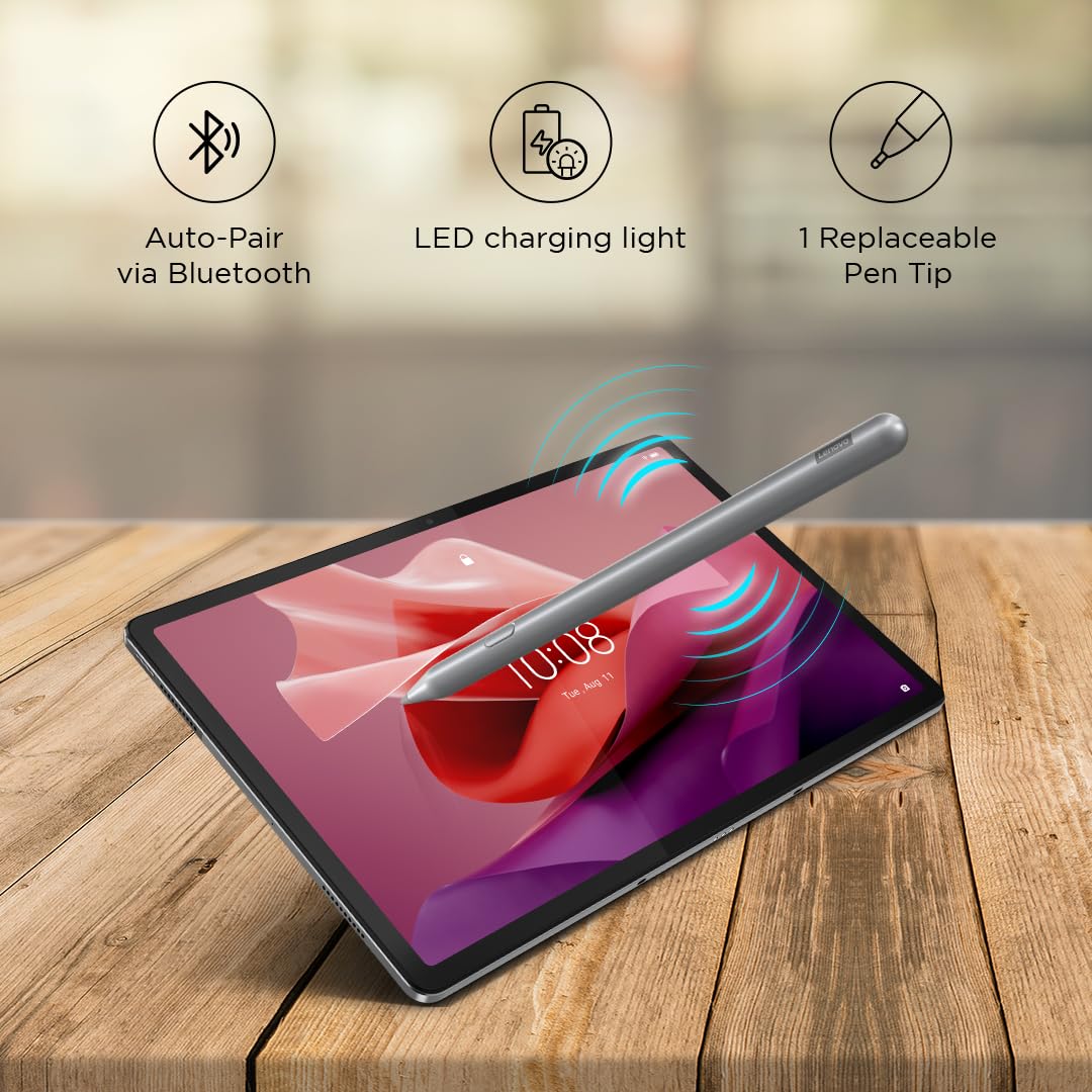 Lenovo Original Pen Plus for Tablet, Slim Design - Weighing Only 14 Grams,4096 Pressure Levels,80 Mah Battery,Remote Control Feature,Magnetic Body