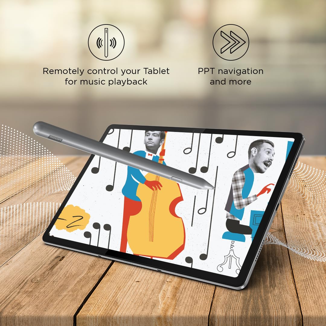 Lenovo Original Pen Plus for Tablet, Slim Design - Weighing Only 14 Grams,4096 Pressure Levels,80 Mah Battery,Remote Control Feature,Magnetic Body