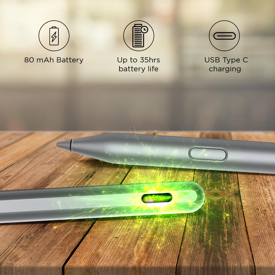 Lenovo Original Pen Plus for Tablet, Slim Design - Weighing Only 14 Grams,4096 Pressure Levels,80 Mah Battery,Remote Control Feature,Magnetic Body