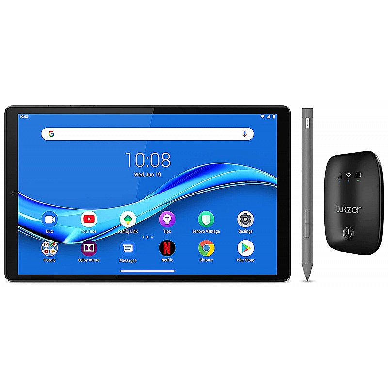 Lenovo Tab M10 FHD Plus (2nd Gen) (10.3 inches, 4 GB, 128 GB, Wi-Fi) with Active Pen + Tukzer 4G LTE Wireless Dongle