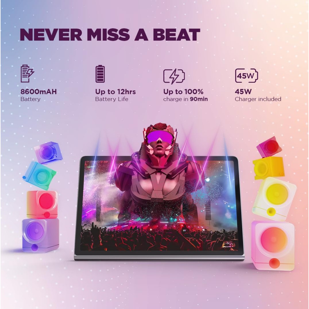 Lenovo Tab Plus with Octa JBL Hi-Fi Speakers| 8 GB RAM, 128 GB ROM| 11.5 Inch, 2K, 90 Hz Refresh| Wi-Fi Tablet| Android 14| 45 W Fast Charger| Built-in Kickstand| Color: Luna Grey Lenovo Tab Plus with Octa JBL Hi-Fi Speakers| 8 GB RAM, 128 GB ROM| 11.5 Inch, 2K, 90 Hz Refresh| Wi-Fi Tablet| Android 14| 45 W Fast Charger| Built-in Kickstand| Color: Luna Grey