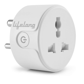 Lifelong 10A Smart Plug Suitable for Low Power Appliances such as Televisions, Electric kettle, Table fans, Set top box, Air purifiers(Compatible with Alexa and Google Assistant)