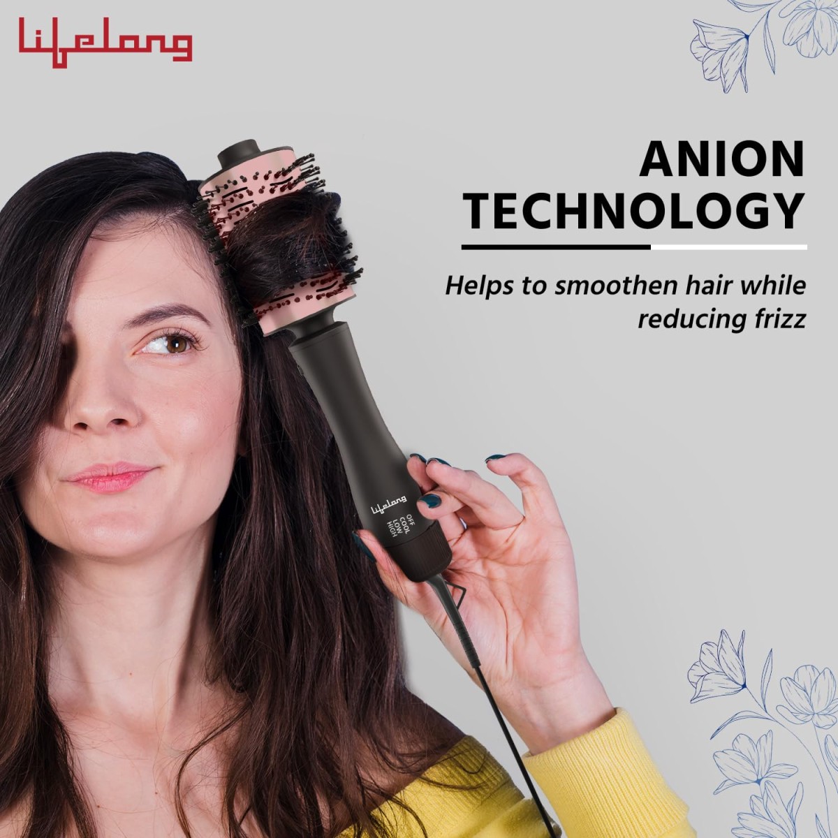 Lifelong 4-in-1 Hot Air Brush Hair Styler | 1200W Multi-Styler with Ceramic Oval Barrel, Blow Dryer, Curler, Volumizer, Smoothening Brush, 3 Speed Settings & Multiple Attachments for Women & Men Lifelong 4-in-1 Hot Air Brush Hair Styler | 1200W Multi-Styler with Ceramic Oval Barrel, Blow Dryer, Curler, Volumizer, Smoothening Brush, 3 Speed Settings & Multiple Attachments for Women & Men